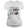 Cow Living life somewhere between Jesus take the wheel shirt