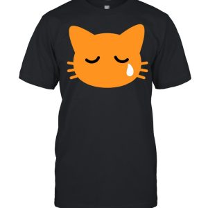 Crying Cat Emoji Face Sad Cat shirt