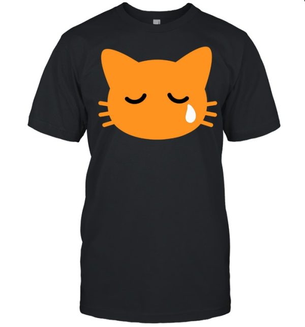 Crying Cat Emoji Face Sad Cat shirt