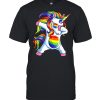 Dabbing unicorn gay pride lgbt shirt