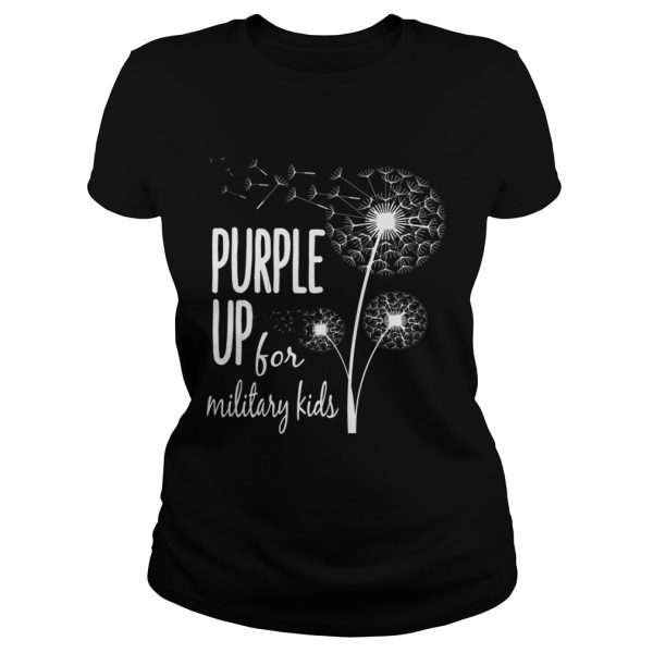 Dandelion purple up for military kids shirts