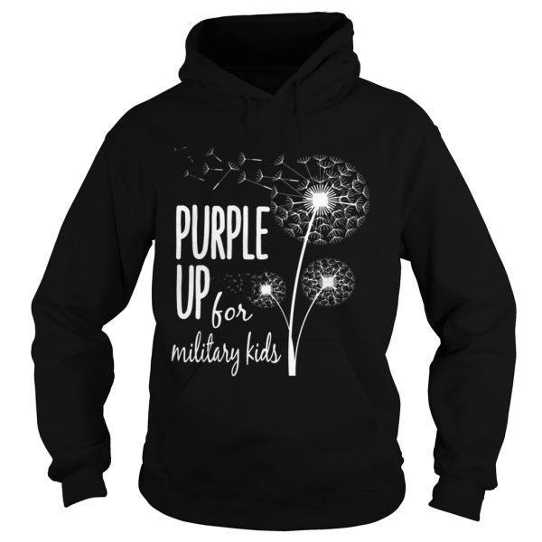 Dandelion purple up for military kids shirts