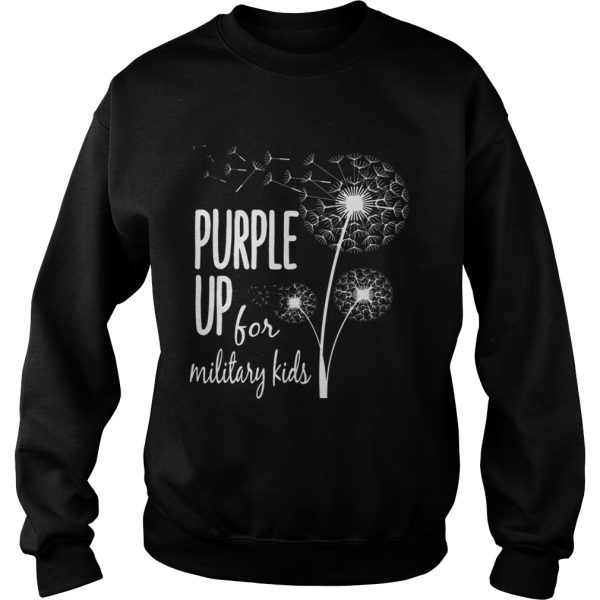 Dandelion purple up for military kids shirts