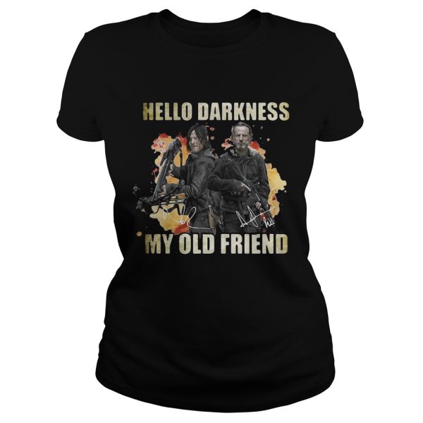 Daryl Dixon and Rick Grimes Hello Darkness My Old Friend T-Shirt