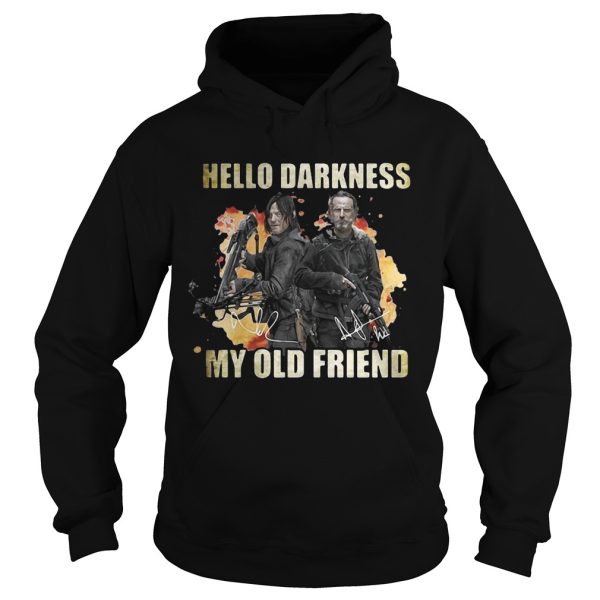 Daryl Dixon and Rick Grimes Hello Darkness My Old Friend T-Shirt