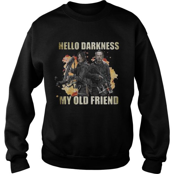 Daryl Dixon and Rick Grimes Hello Darkness My Old Friend T-Shirt