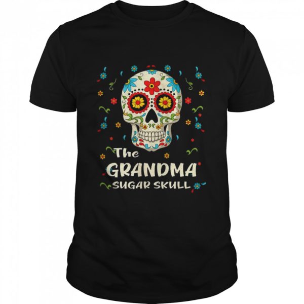 Day of ead Grandma Sugar Skull Halloween Matching Costume Shirt