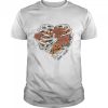 Dead Inside Heart Bone With Pumpkin Heads And Flowers Inside Happy Halloween shirt