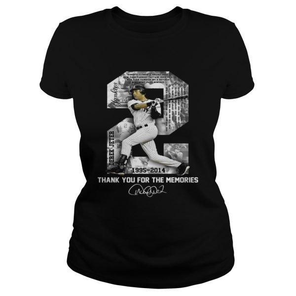 Derek Jeter MLB 1995 2014 Thank For The Memories shirt