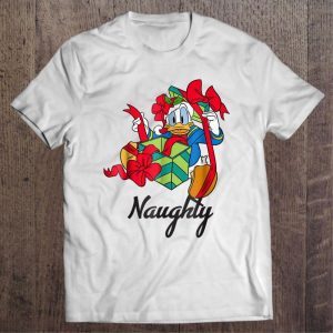 Donald Duck Naughty Wrapped Present Christmas shirt 2