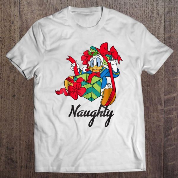 Donald Duck Naughty Wrapped Present Christmas shirt