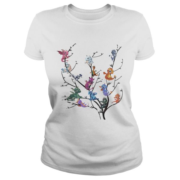 Dragons in willow tree shirt