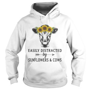 Easily distracted by sunflower and cows shirt 2