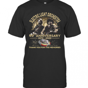 Electric Light Orchestra 50Th Anniversary 1970 2020 Thank You For The Memories Signatures T-Shirt