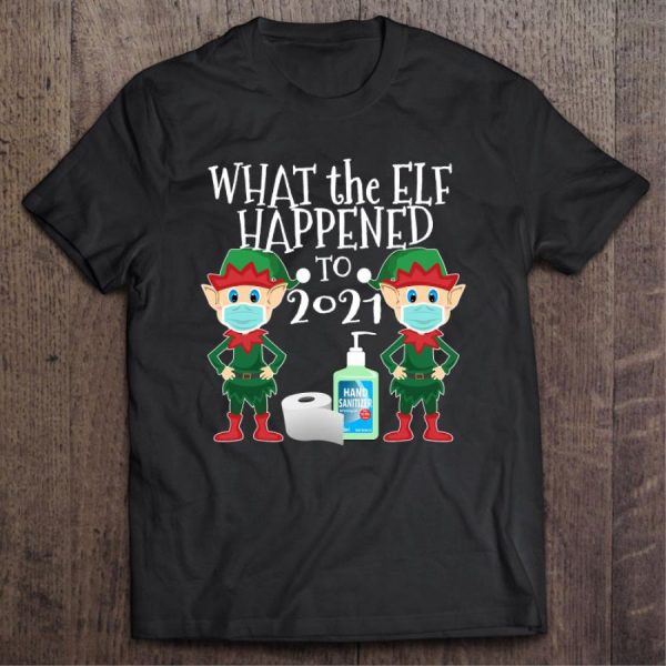 Elf face mask what the elf happend to 2021 christmas pandemic shirt