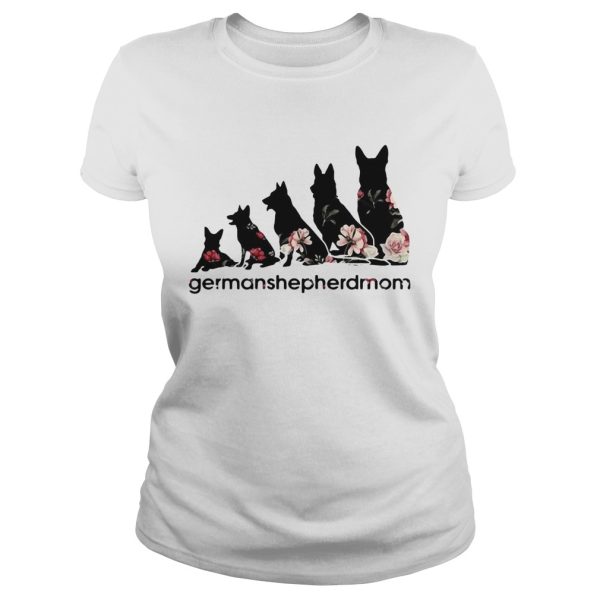 Flower dogs Germanshepherdmom shirt