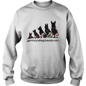 Flower dogs Germanshepherdmom shirt 3