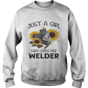 Flower just a girl who loves her welder shirt 3