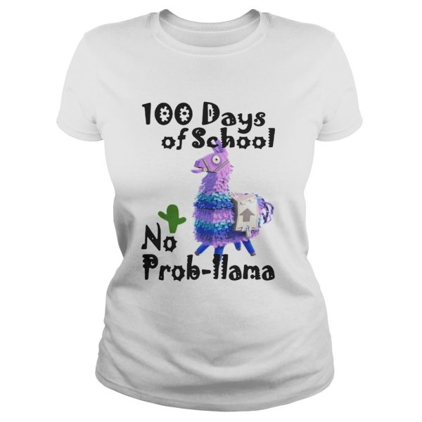 Fortnite Llama 100 Days Of School No Prob Llama Shirt