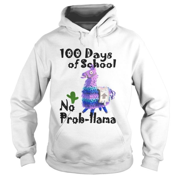 Fortnite Llama 100 Days Of School No Prob Llama Shirt