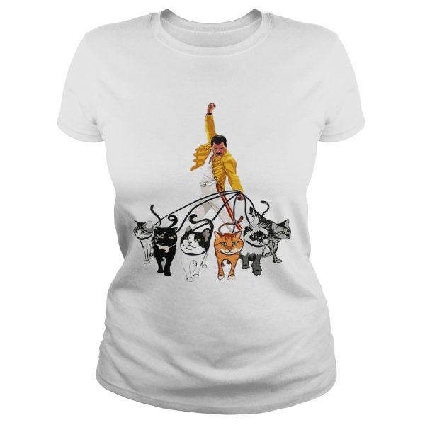 Freddie Mercury With His Cat Funny Gift Shirt