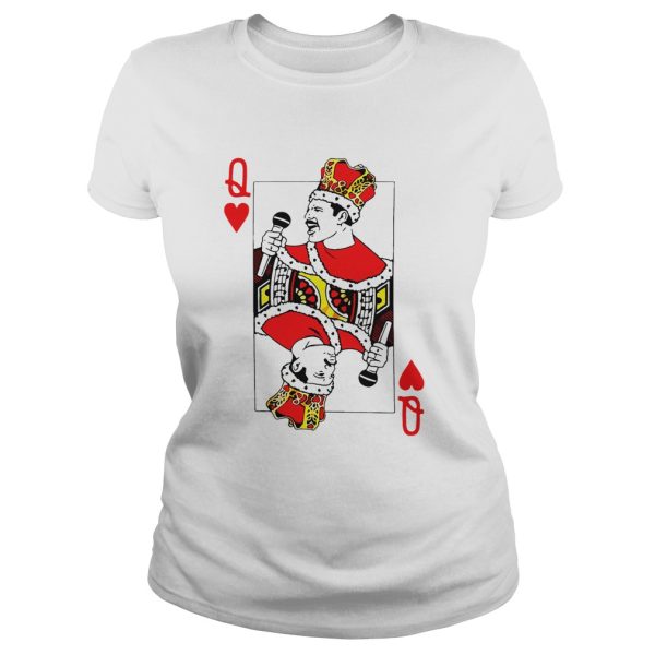 Freddie Mercury save the Queen playing card shirt