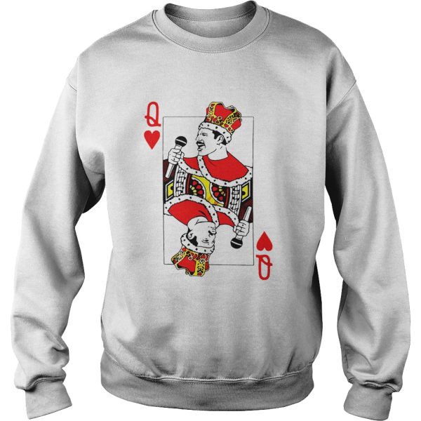 Freddie Mercury save the Queen playing card shirt