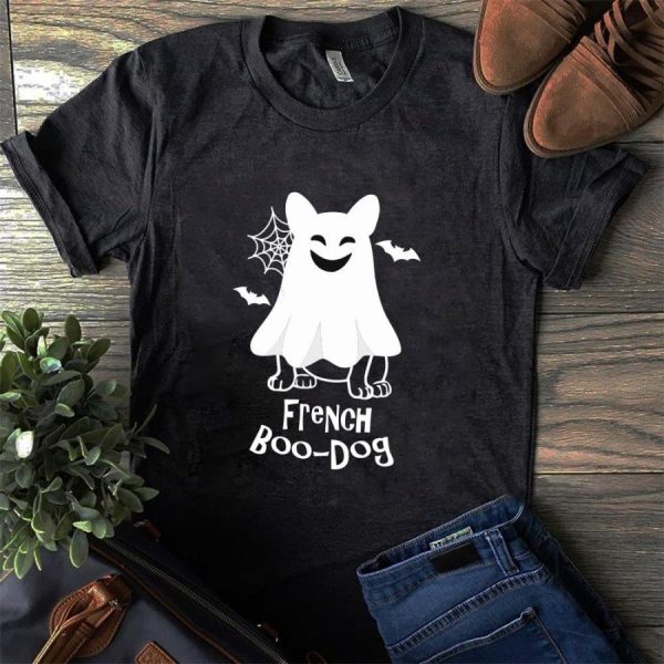 French boo dog halloween shirt