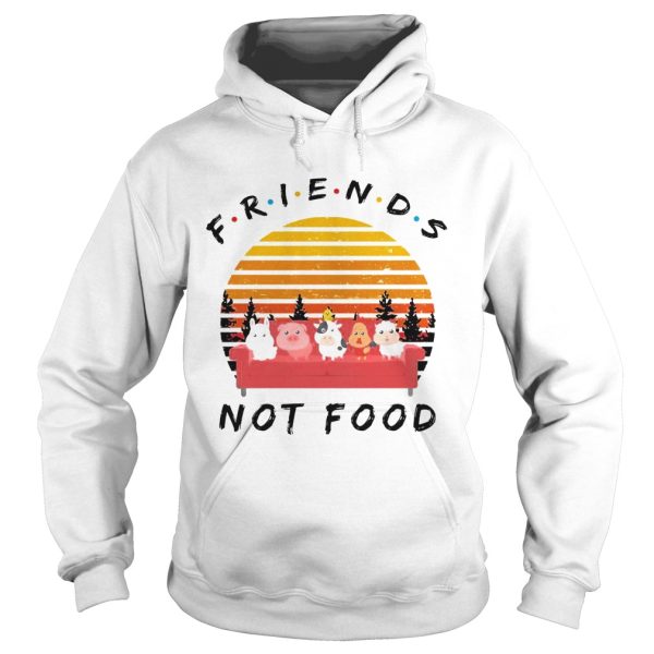 Friends not food vintage sunset shirt