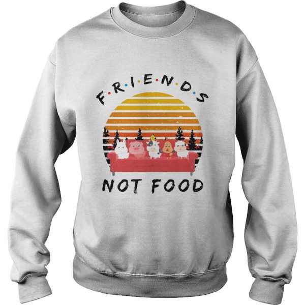 Friends not food vintage sunset shirt