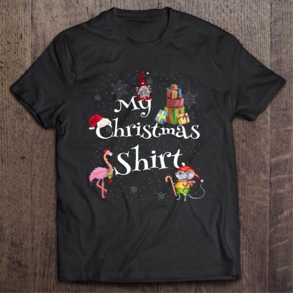 Gnome Flamingo my christmas shirt