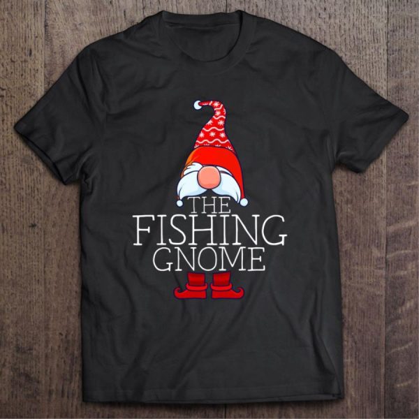 Gnome the fishing gnome christmas shirt