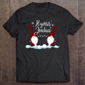Gnomies Hyvaa Joulua merry christmas shirt