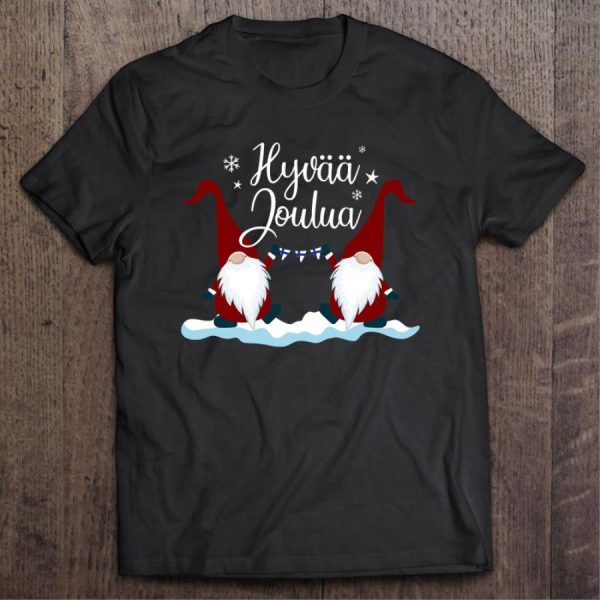 Gnomies Hyvaa Joulua merry christmas shirt