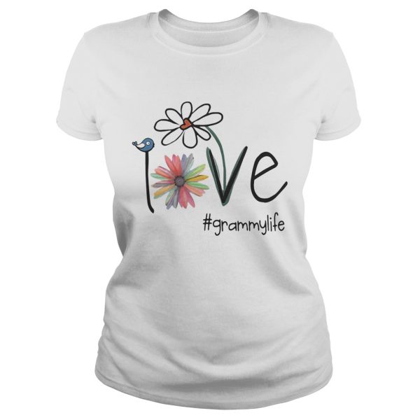 Grammy Life Bird Flower Love shirt