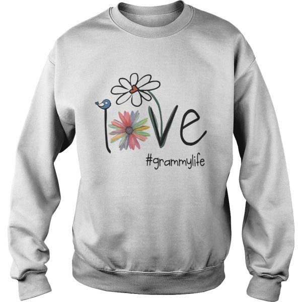 Grammy Life Bird Flower Love shirt