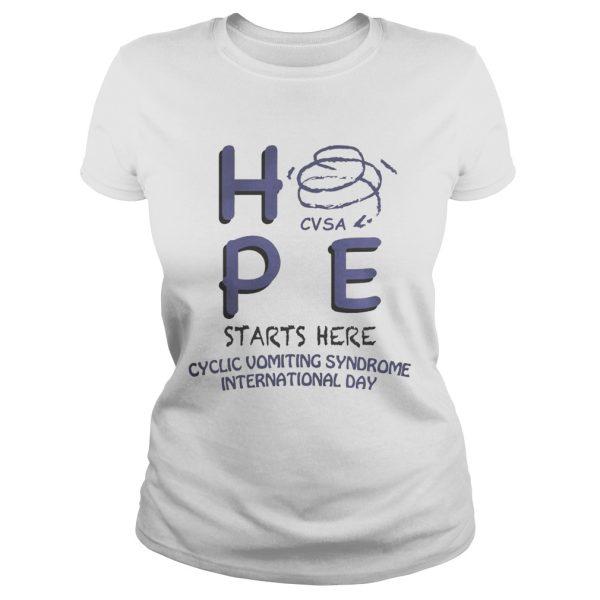 HPE CVSA starts here Cyclic Vomiting Syndrome international day shirt