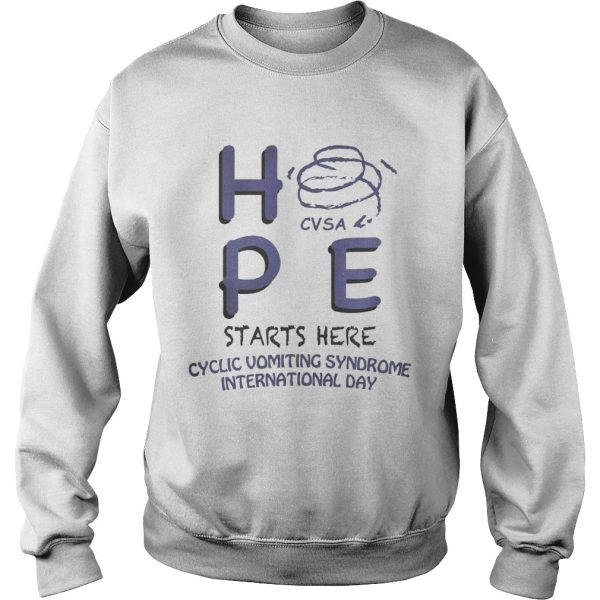 HPE CVSA starts here Cyclic Vomiting Syndrome international day shirt