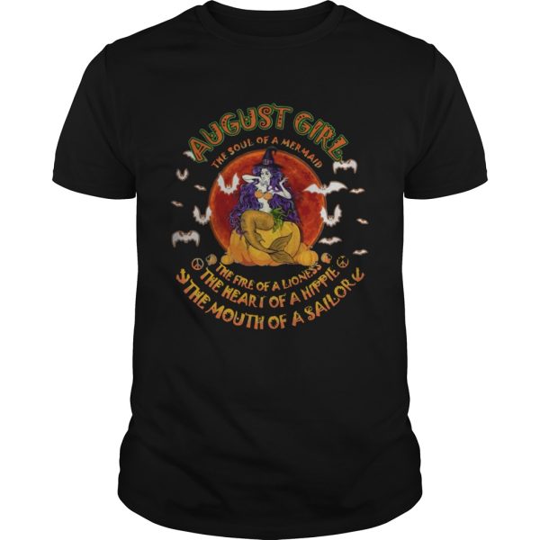 Halloween August Girl The Soul Of Mermaid The Fire Of A Lioness shirt