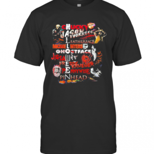 Halloween Chucky Jason Voorhees Leatherface Michael Myers Ghostface Jigsaw Freddy Krueger Pennywise Pinhead T-Shirt
