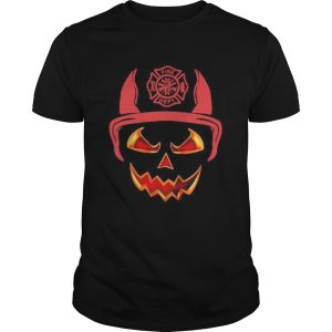 Halloween Pumpkin Firefighter Fireman Fire shirt