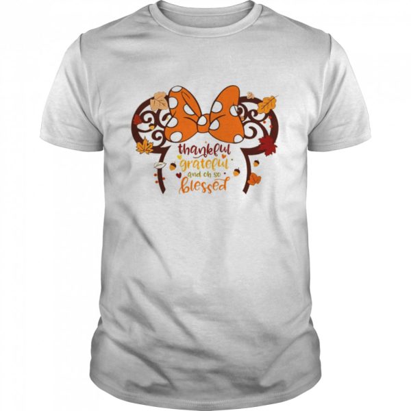 Halloween Thankful Greatful Minnie Ear shirt