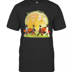 Halloween The Beatles Abbey Road Pumpkin Moon T-Shirt