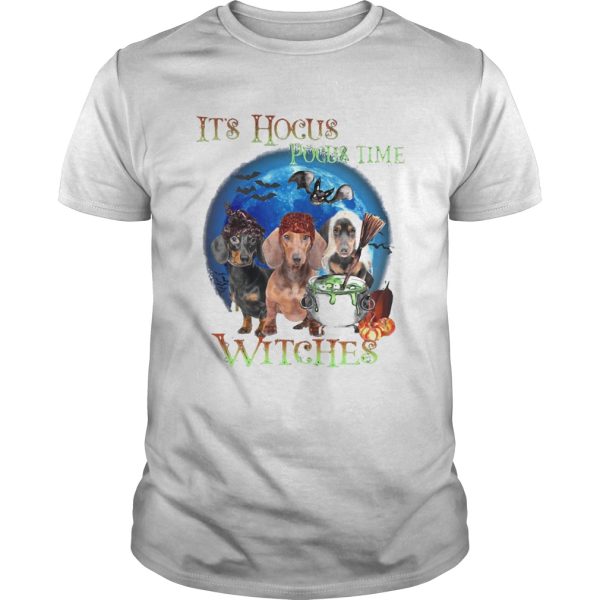 Halloween dachshund its hocus pocus time witches shirt