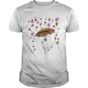 Halloween ghost rain grape wine shirt