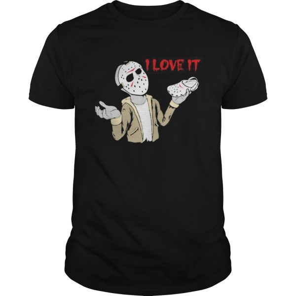 Halloween jason voorhees i love it cross shirt