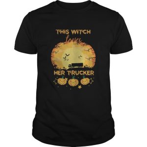 Halloween this witch loves her trucker pumpkins moon shirt