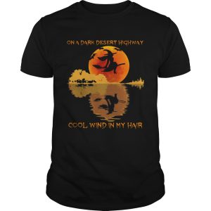 Halloween witch on a dark desert highway cool wind in my hair shirt