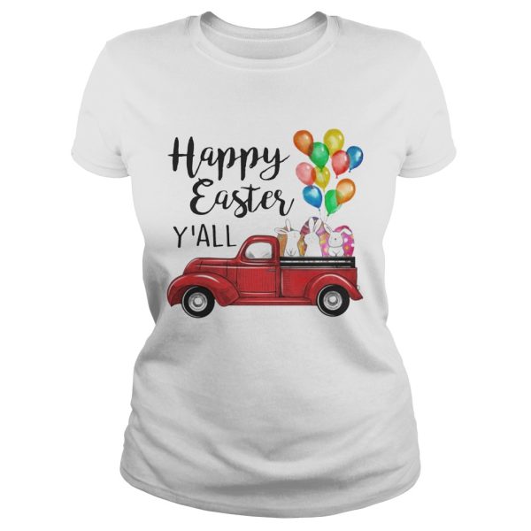 Happy Easter Y’all Bunny In Truck Easter Men Women T-shirt