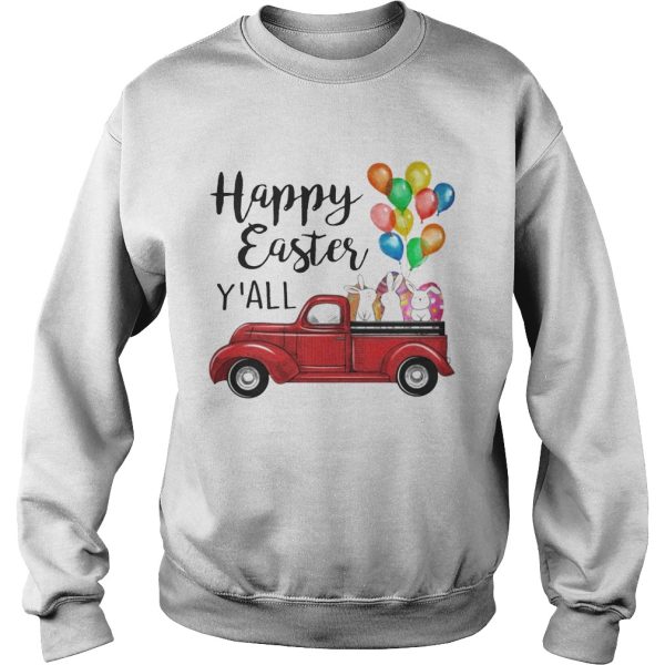 Happy Easter Y’all Bunny In Truck Easter Men Women T-shirt